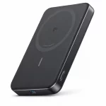 Anker MagGo Power Bank 10K Slim angle view showing Qi2 wireless charging surface
