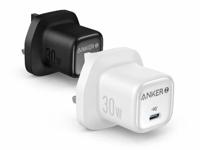 Anker Zolo 30W USB-C wall charger available in black and white colors