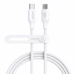 Anker 544 USB-C to USB-C bio-based cable coiled with built-in silicone strap