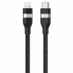 Anker USB-C to Lightning braided cable in black with connectors side by side