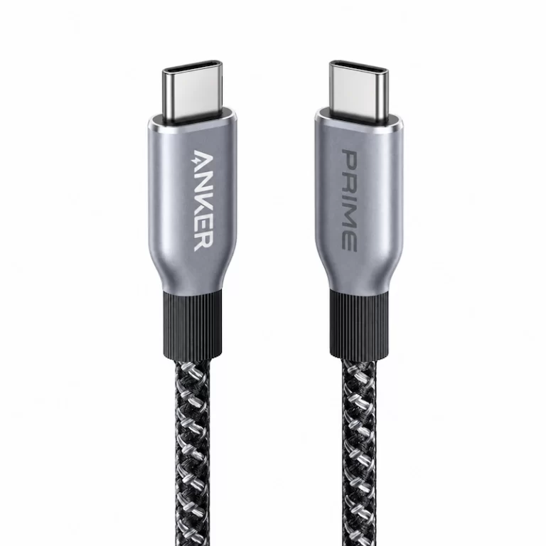 Anker Prime 240W USB-C cable close-up showing dual USB-C connectors