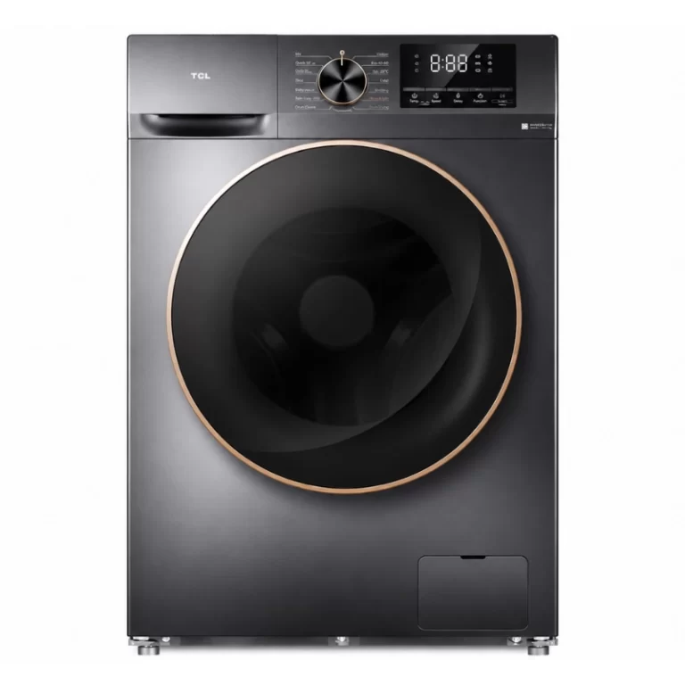 TCL C2110WDG front load washing machine front view with digital control panel