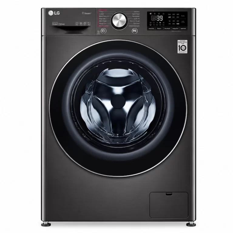 LG F4R5VGG2E 9kg 5kg black front load washer dryer with AI DD Steam and digital controls