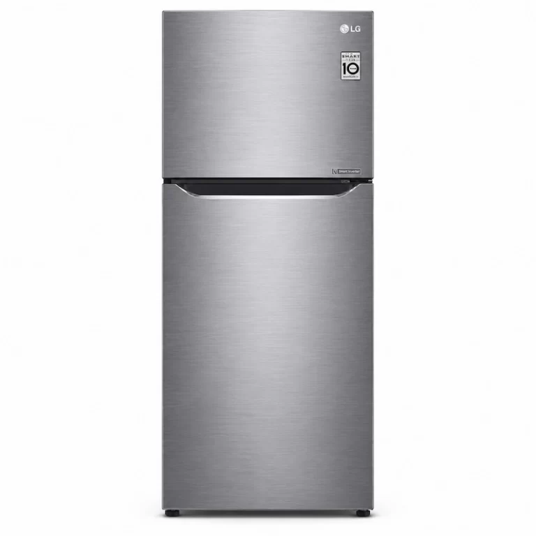LG GL-C252SLBB double door fridge front view in stainless steel finish