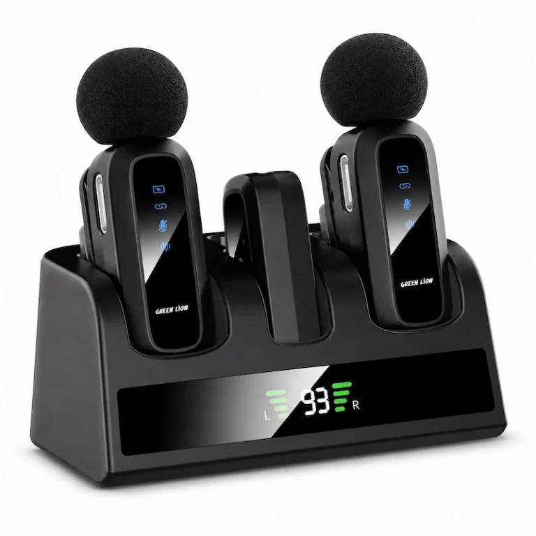 Green Lion GM-89X Microphone set with dual transmitters, receiver and charging dock