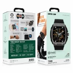 Green Lion Time Smart Watch retail packaging showing model GL-SW450, AI assistant, Bluetooth calling and 1.76-inch IPS display
