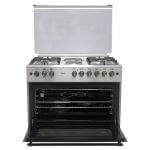 Mika MST90PU42HI/HC Standing Cooker, 60cm x 90cm, 4G+2E, Full Elec. Oven (Air Fry+Conv.), 10F, Rotisserie, S. Steel - Image 2