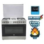 Mika MST90PU42HI/HC Standing Cooker, 60cm x 90cm, 4G+2E, Full Elec. Oven (Air Fry+Conv.), 10F, Rotisserie, S. Steel