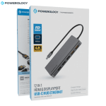 Powerology 12 in 1 USB C hub retail box packaging HDMI DisplayPort Ethernet Nairobi Kenya