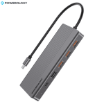 Powerology 13 in 1 USB C hub with HDMI DisplayPort Ethernet multiple ports aluminum design Nairobi Kenya