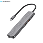 Powerology 6-in-1 slim USB-C hub with HDMI USB-A USB-C ports laptop adapter Nairobi Kenya
