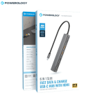 Powerology 6-in-1 USB-C hub box packaging slim multi-port adapter 4K HDMI Nairobi Kenya