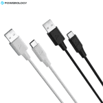 Powerology USB-A to USB-C Cable fast charging black and white Nairobi Kenya