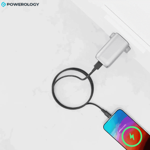 Powerology Lightning Cable Fast Charging iPhone Nairobi Kenya Powerology Lightning cable charging iPhone with wall adapter fast charging Nairobi Kenya