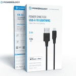 Powerology USB-A to Lightning cable 2.4A retail box Nairobi Kenya iPhone charging cable