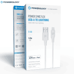 Powerology USB-A to Lightning cable white retail box 2.4A Nairobi Kenya