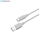 Powerology USB-A to USB-C cable white close up fast charging Nairobi Kenya