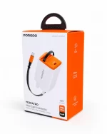 Porodo Tezpatro 30W GaN fast charger retail box with USB-C cable