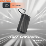 Porodo PDPBJ33 fast charging 10000mAh power bank in black.