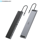 Powerology Nexis 13 in 1 USB C hub front and back view laptop stand docking station Nairobi Kenya