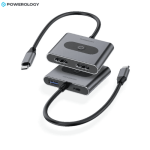 Powerology 4 in 1 USB C hub dual HDMI adapter with USB and PD port Nairobi Kenya