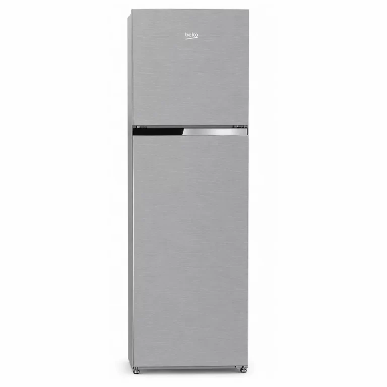 Beko RDNT271I50S double door fridge front view in stainless steel finish