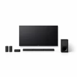 Sony HT-S40R 5.1 home theatre system with TV, soundbar, subwoofer and rear speakers