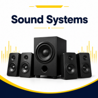 Sound Systems category thumbnail with subwoofer and speaker set