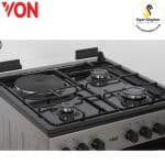 Von VAC6SV31UY 3 Gas + 1 Electric Cooker - Grey - Image 3