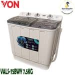 Von VALS-75BWY Twin Tub Washing Machine - 7.5Kg - Image 2