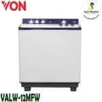 Von VALW-12MFW Twin Tub Washing Machine 12KG - White