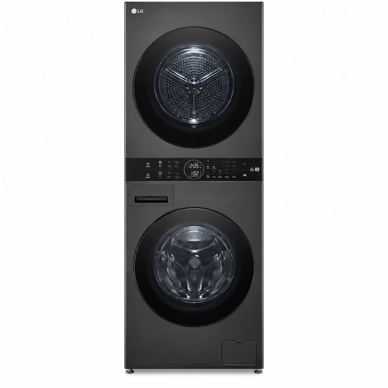 LG WT1311PB ThinQ black WashTower stacked washer and dryer with integrated centre control panel