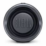 JBL Charge Essential 2 side view showing circular passive bass radiator with JBL branding