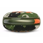 JBL Clip 5 Price in Kenya Squad camouflage portable Bluetooth speaker top view showing integrated carabiner with orange accent