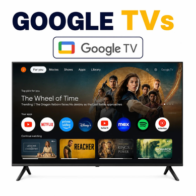 Google TVs category thumbnail featuring smart streaming interface and entertainment apps