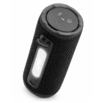 JBL Grip black portable speaker angled view showing power, Bluetooth and connectivity controls with illuminated GRIP panel