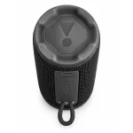 JBL Grip black Bluetooth speaker end view showing passive radiator and integrated carry loop
