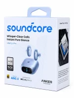 Soundcore Liberty 5 Pro blue earbuds retail packaging shown from front angle