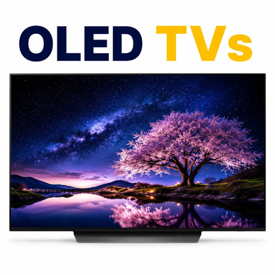 OLED TVs category thumbnail featuring deep contrast and vibrant display