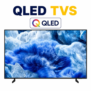 QLED TVs category thumbnail featuring vibrant colors and premium display