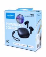 Soundcore R50i true wireless earbuds retail packaging box in black