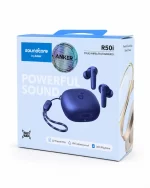 Soundcore R50i true wireless earbuds retail packaging box in blue