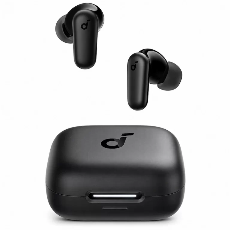 Soundcore R50i NC true wireless earbuds front view in black