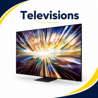 Televisions category thumbnail showing a modern flat-screen TV display