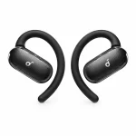 Soundcore V40i open-ear earbuds front view with adjustable ear hooks