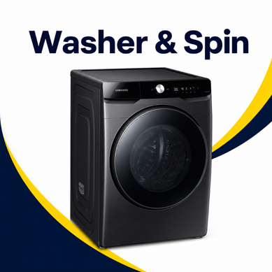 Washer & Spin washing machines thumbnail with black front loader